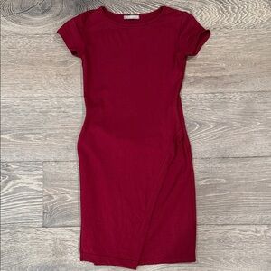 Loveappella Rich Burgundy Midi Dress